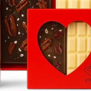 טבלאות שוקולד במארז לב